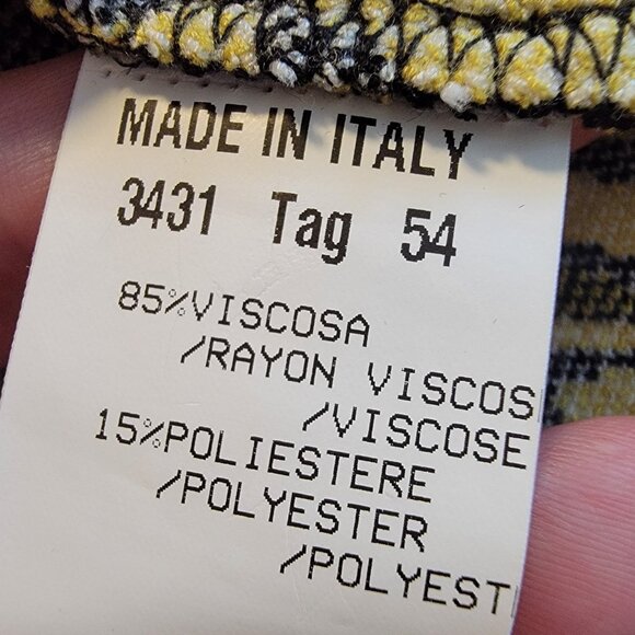 Stizzoli Blazer Jacket Knit Vintage Shoulder Pads Italy Animal Print Est Sz M - Picture 8 of 11